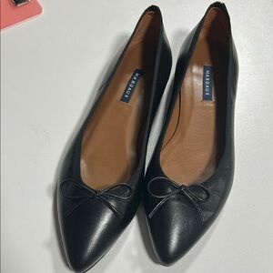 Margaux Classic Black Leather Flats